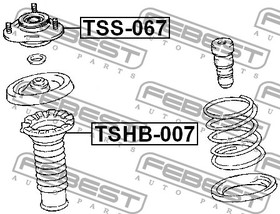 Фото 1/6 Верхняя опора переднего амортизатора L=R TOYOTA Matrix/PONTIAC VIBE 02-09 FEBEST TSS-067