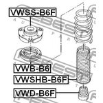 Опора амортизатора AUDI A3/S3/SPORTB./LIM./QU. 2005-2013 [USA] переднего \ ...