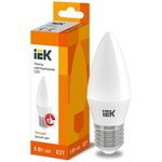 Лампа светодиодная Eco C35 5Вт свеча 3000К тепл. бел. E27 450лм 230-240В IEK ...