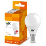 LLE-G45-7-230-30-E14, Лампа LED G45 шар 7Вт 230В 3000К E14 IEK