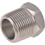 Stainless Steel Pipe Fitting, Straight Hexagon Bush, Male R 3/4in x Female Rc 1/2in