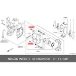 Болт суппорта переднего NISSAN 41136-0W700