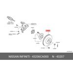 43206CA000, Диск тормозной задний NISSAN: MURANO (Z50/Z51)