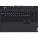 Клавиатура (топ-панель) для ноутбука Lenovo Legion 5-15IMH6 черный с черным топкейсом