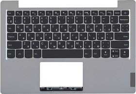 Фото 1/2 Клавиатура (топ-панель) для ноутбука Lenovo IdeaPad 1-11ADA05 черный с серебристым топкейсом