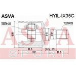 HYILIX35C, К-кт ШРУСа внутренний HYUNDAI/KIA IX 35 4WD MT 2,0