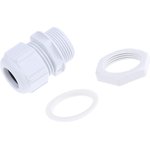 22842501, KVR Series White Polyamide Cable Gland, M25 Thread, 7mm Min, 16mm Max, IP68