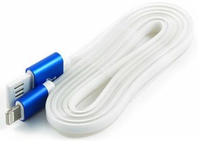 Кабель Gembird USB 2.0 Cablexpert CC-ApUSBb1m, AM/Lightning 8P, 1м, силиконовый шнур, разъемы синий металлик, пакет