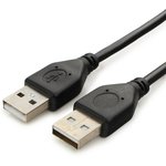 CCP-USB2-AMAM-6, Кабель; USB 2.0; вилка USB A,с обеих сторон; 1,8м; черный