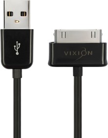 Фото 1/3 Кабель USB VIXION (J5) для Samsung Galaxy TAB 30 pin 1м (черный)