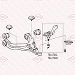 TEA1704R, Опора шаровая нижняя R