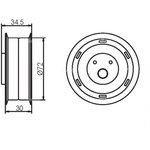 GT80280, Ролик натяжной ремня ГРМ