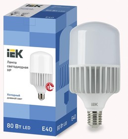 Фото 1/6 Лампа светодиодная HP 80Вт 230В 6500К E40 IEK LLE-HP-80-230-65-E40