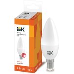 Лампа светодиодная ECO C35 9Вт свеча 3000К E14 230В IEK LLE-C35-9-230-30-E14