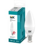 Лампа светодиодная Eco 9Вт C35 свеча 4000К нейтр. бел. E14 230В IEK ...