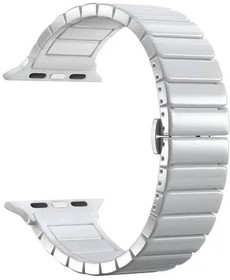 Фото 1/3 47120, Deppa Ремешок Band Ceramic для Apple Watch 42/44 mm, керамический, белый.