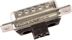 FL7W2P7-K120 / 1731070170, 173107 37 Way Panel Mount D-sub Connector Socket, 2.84mm Pitch