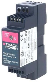 Фото 1/3 TBLC 15-105, TBLC Switched Mode DIN Rail Power Supply, 85 264V ac ac Input, 5V dc dc Output, 2.4A Output, 12W