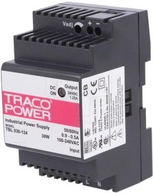 Фото 1/6 TBL 030-124, TBL Switched Mode DIN Rail Power Supply, 85 264V ac ac Input, 24V dc dc Output, 1.25A Output, 30W