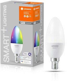 Фото 1/2 Лампа светодиодная SMART+ WiFi Candle Multicolour 40 5Вт/2700-6500К E14 LEDVANCE 4058075485570