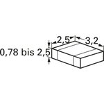 Ceramic capacitor, 100 nF, 100 V (DC), ±10 %, SMD 1210, X7R, C1210X104K1RAC7800