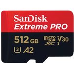 SDSQXCD-512G-GN6MA, Карта памяти MicroSDXC 512ГБ, Class 10 Extreme Pro A2 (200 ...