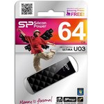 Флеш Диск Silicon Power 64Gb Ultima U03 SP064GBUF2U03V1K USB2.0 черный