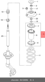 96133096, Опора амортизатора