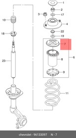 96133097 Опора пер. амортизатора
