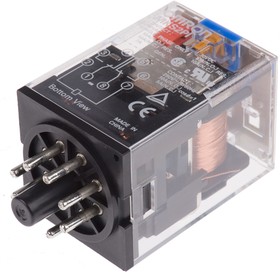 Фото 1/3 MKS2PI DC12, Plug In Power Relay, 12V dc Coil, 10A Switching Current, DPDT