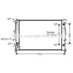 AIA2122, Радиатор системы охлаждения AUDI: A4 (8D2, B5) 1.6/1.8/1.8 quattro/1.8 ...