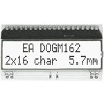 EA DOGM162W-A, Дисплей: LCD, алфавитно-цифровой, FSTN Positive, 16x2, белый