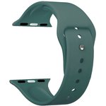 47126, Deppa Ремешок Band Silicone для Apple Watch 38/40 mm, силиконовый, зеленый