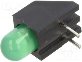 H178CGDL, LED Circuit Board Indicators Green LED Rght Ang 5mm Diffused Lens