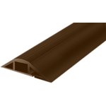 1m Brown Cable Cover in PVC, 7.4mm Inside dia.