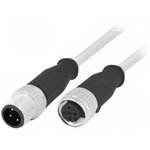 21348485484050, Sensor Cables / Actuator Cables M12-A 4PIN M/F STRT DOUBLE END ...