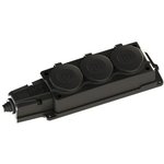 Колодка удлинителя 3-м MultiSet 16А 250В IP44 с заземл. каучук черн. SE MST4103BK