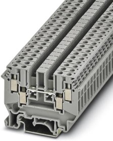 Through terminal block, screw connection, 0.2-6.0 mm², 4 pole, 32 A, 8 kV, gray, 3007110