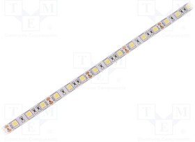 Фото 1/2 HH-S60F010-5050-12 CW WHITE PCB IP20, Лента LED, белый холодный, LED/м 60, SMD, 12В, 5050, W 10мм, L 1м