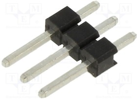 Фото 1/4 M20-9990346, Socket; pin strips; male; 2.54mm; PIN: 3; THT; on PCBs; tinned
