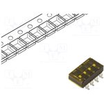 SD04H0SBR, DIP SWITCH, SPST, 0.1A, 25VDC, SMD