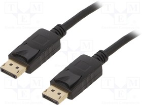 Фото 1/3 CC-DP2-5M, Кабель; DisplayPort 1.2,HDCP 1.3; 5м; черный; 28AWG; Проводник: Cu