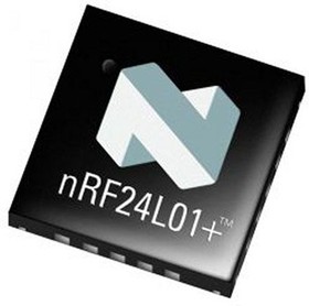 NRF24L01P-T, RF TRANSCEIVER IC 2.4GHZ ISM BAND QFN20