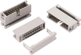 Фото 1/2 61201425821, IDC Connector, с компенсатором натяжения, IDC Plug, Female, 2.54 мм, 2 ряда, 14 контакт(-ов)