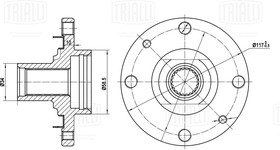 MR 0108, Ступица ВАЗ 2108 передняя Trialli