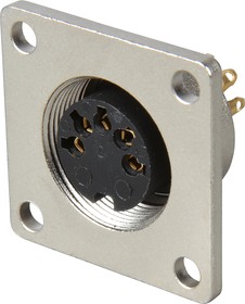 0308 05, Circular Connector, 5 Contacts, Panel Mount, M16 Connector, Socket, Female, IP68, 03 Series