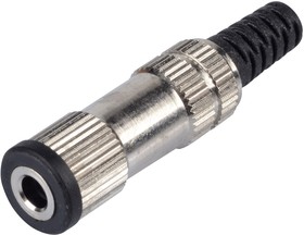 3.5 mm jack socket, 2 pole (mono), solder connection, metal, 1522 03
