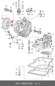 09K321243, Сальник АКПП VW Tiguan 2011-2016, VW Tiguan 2007-2011, VW Transporter T5 2003-2015