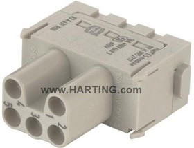 09140052717, Heavy Duty Power Connector Module, 16A, Female, Han-Modular Series, 5 Contacts
