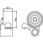 GT90090 Ролик натяжителя ГРМ (натяжной)